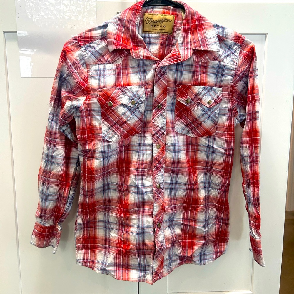 Youth WRANGLER Pearl Snap Button Down LG